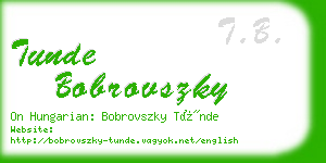 tunde bobrovszky business card